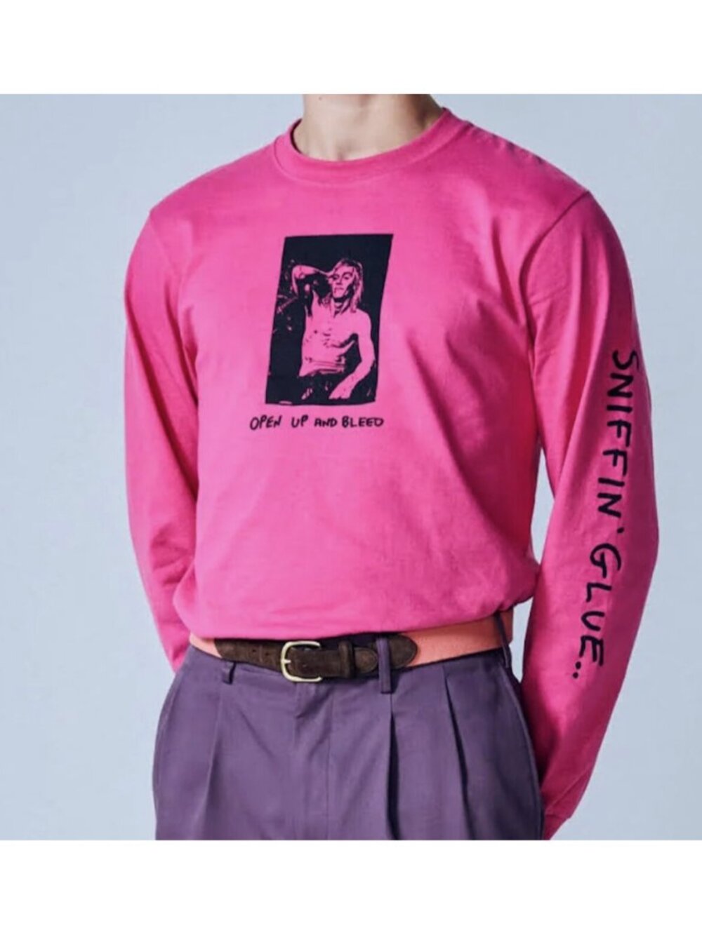 NOAH Sniffing Glue Long Sleeve Open Bleed Shirt Sangria ( S )